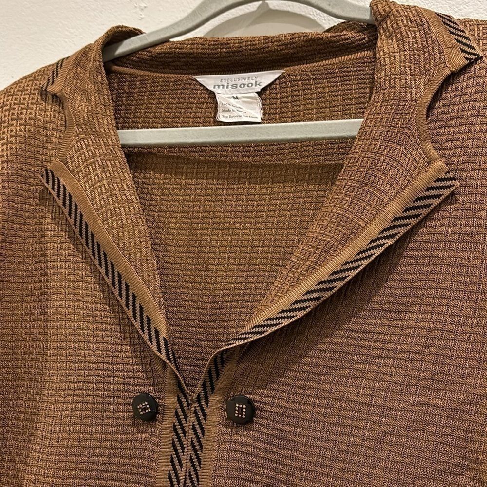 Misook Cardigan Sweater Blazer Bling Buttons Luxury M​​​​​​​​​​​​​​​​ - Picture 3 of 11